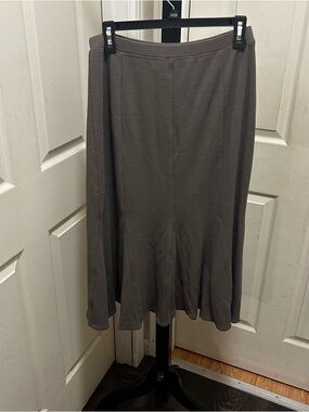 Eileen Fisher wool-blend knit midi skirt .